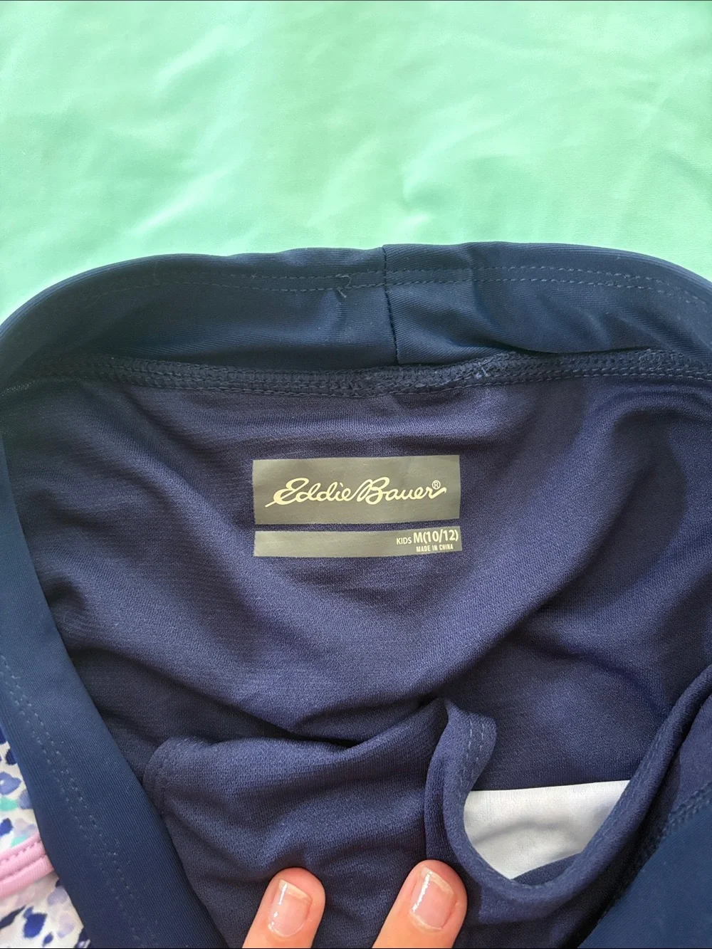 Eddie Bauer Mint, Navy & Lavender Girls' Rash Guard Swim Set